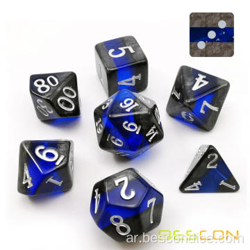 Bescon Mineral Rocks Gem Vines Polyhedral D&amp;D Dice Set من 7 ، لعبة RPG لعب لعبة Dice 7pcs مجموعة